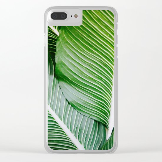 palm leaf pattern Clear iPhone Case