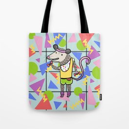 Retro 80's Possum Triangle Aesthetic - Memphis Style Tote Bag