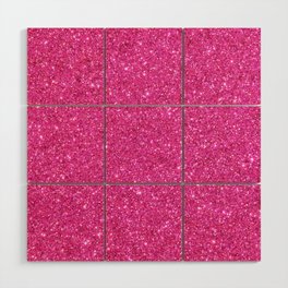 pink glitter fairytale Wood Wall Art