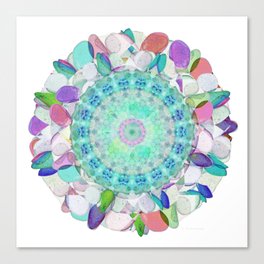 Colorful Flower Art Petal Mandala Canvas Print