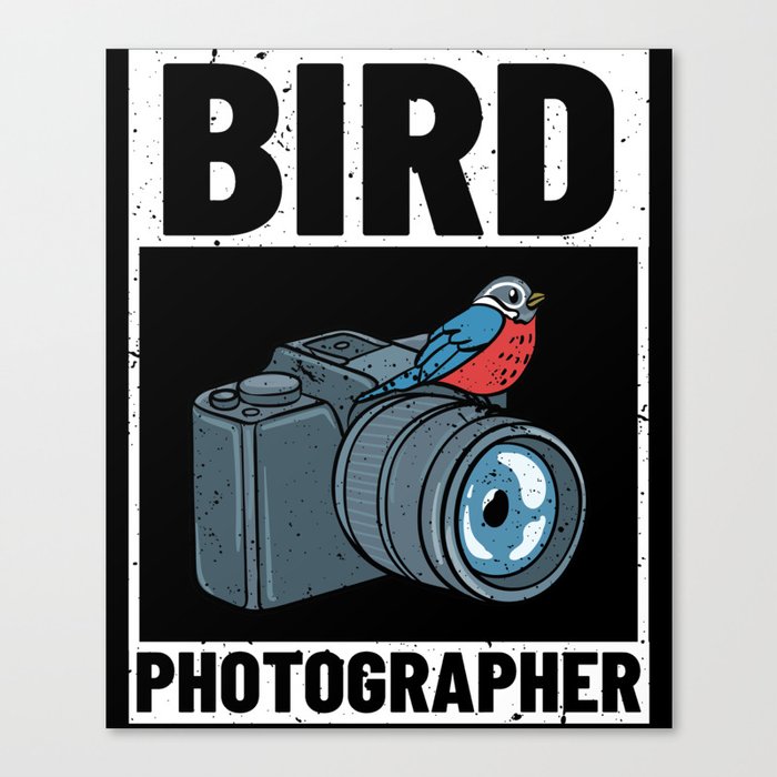 Bird Photography Lens Camera Photographer Canvas Print
