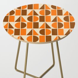 Symmetry Geometric Composition 725 Orange Yellow Beige and Brown Side Table
