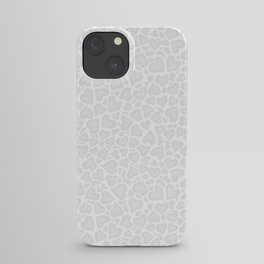 Subtle Leopard skin pattern design. Abstract love shape leopard print vector illustration background. Wildlife fur skin design  iPhone Case