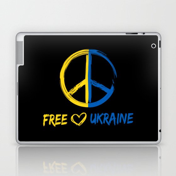 Free ukraine Heart ukraine yellow blue Laptop & iPad Skin