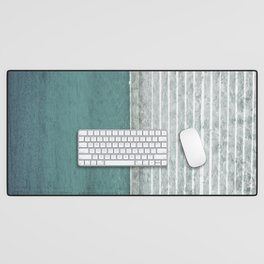 muted green soft enzyme wash fabric look Desk Mat