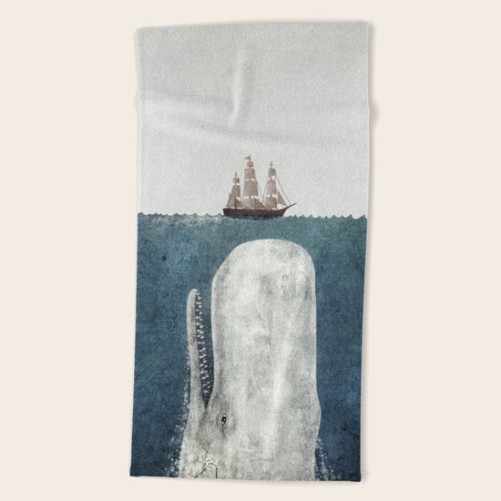 The Whale - vintage Beach Towel