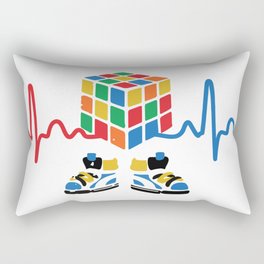 Heartbeat rubik cube / cube lover / cube game Rectangular Pillow