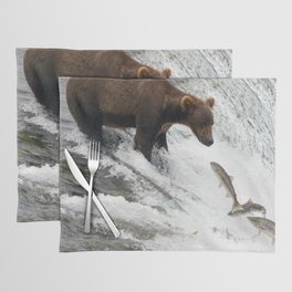 Patience pays off for a fishing grizzly bear Placemat