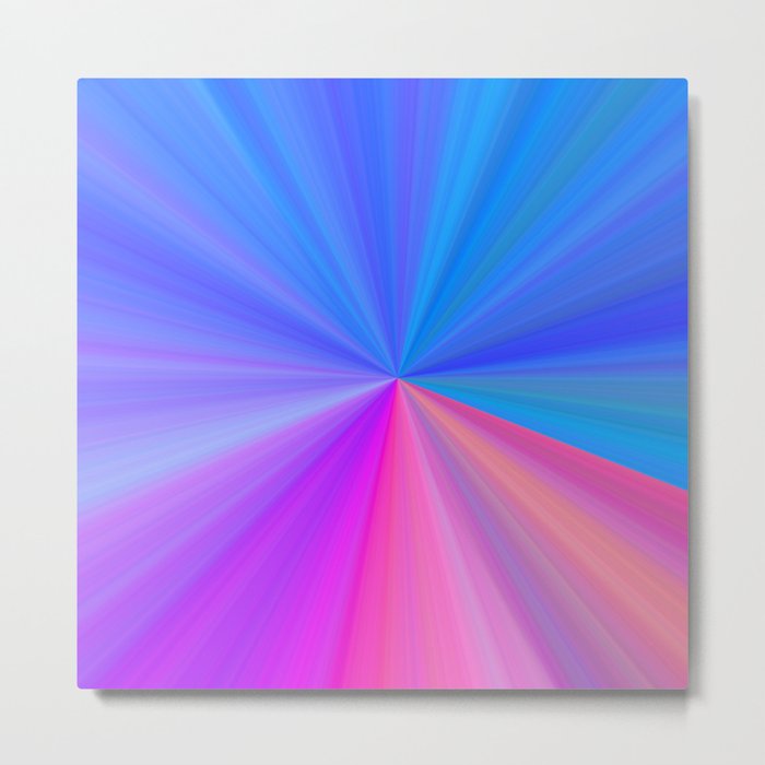 Colorburst in Pinks and Blues Metal Print