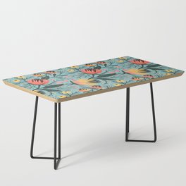 Bright Floral Print Coffee Table