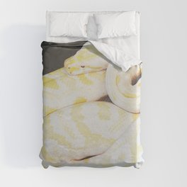 Albino Python Duvet Cover