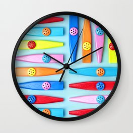 COLORFUL KAZOOS Wall Clock
