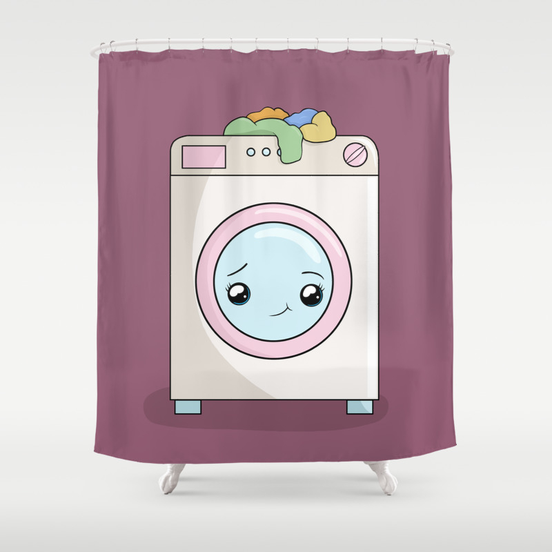 Kawaii Washing Machine Shower Curtain By Momcilobjekovic Society6