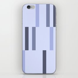 Retro Abstract Art Lines Light Blue iPhone Skin