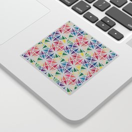 Geometric Honeycomb Bright Rainbow Pattern Sticker