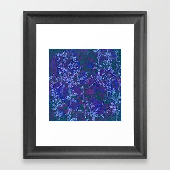 blue botanics Framed Art Print