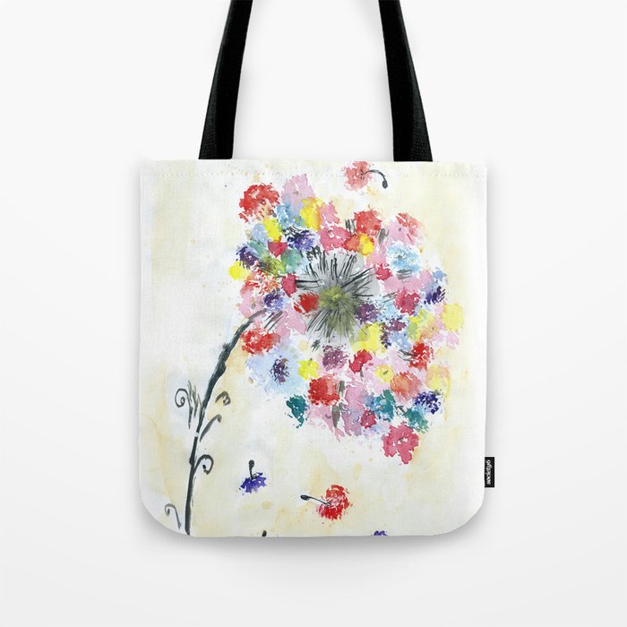 Dandelion Watercolor Illustration Rainbow Colors Summer Free