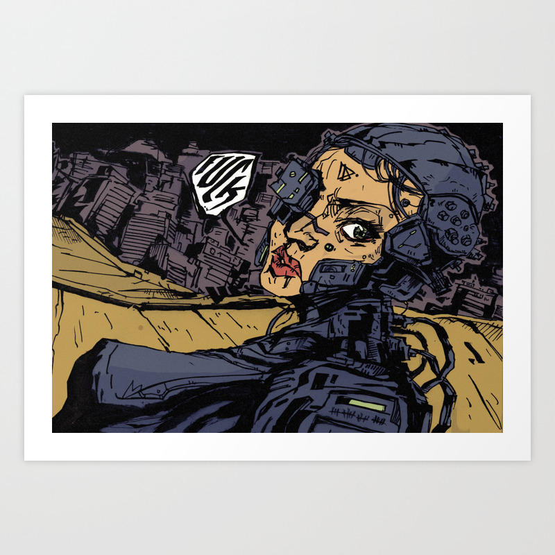 Cyberpunk Warrior Art Print By Thecansone Society6