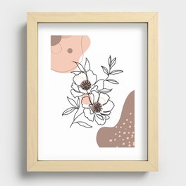 Abstract Floral Recessed Framed Print