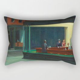 Edward Hopper's Nighthawks Rectangular Pillow