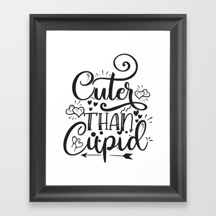 Cuter Than Cupid Framed Art Print