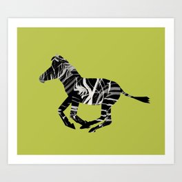 Zebra splatter design Art Print