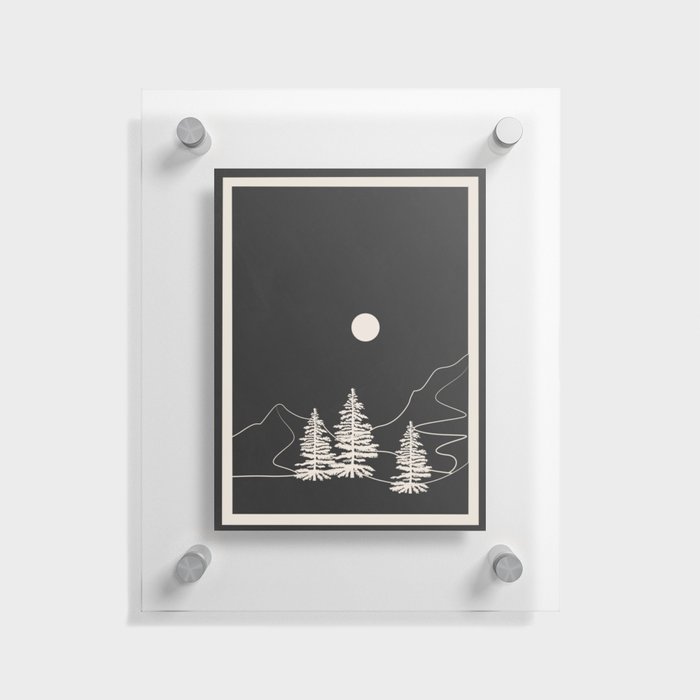 Highland Trees Dark Floating Acrylic Print