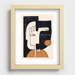 Abstract Face 55 Recessed Framed Print