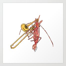 Trombone Shrimp Art Print