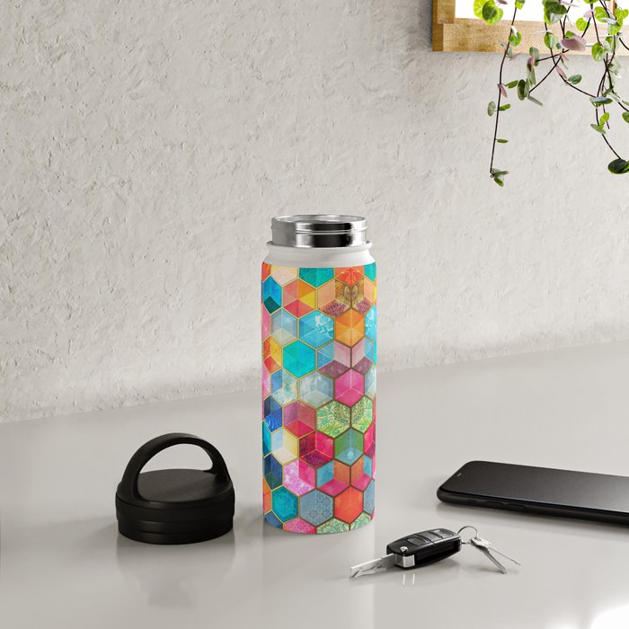 Society6 ケース Crystal Bohemian Honeycomb Cubes - colorful Crystal Bohemian Honeycomb Cubes - colorful hexagon pattern