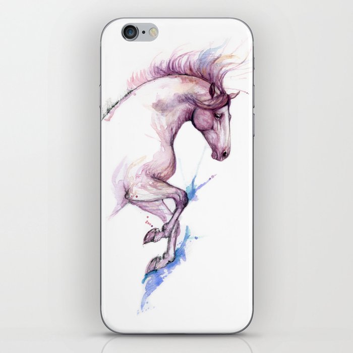 Purple horse iPhone Skin
