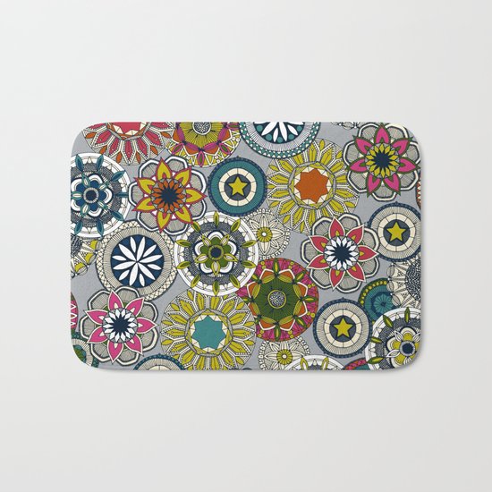 mandala cirque festival silver Bath Mat
