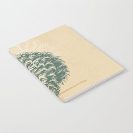 Abstract art gestual and organic, pine cone Notebook