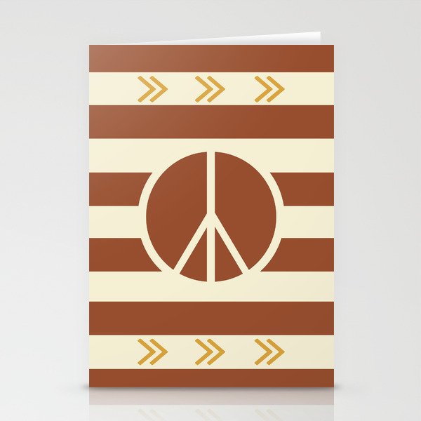 Boho Style Peace Sign Stationery Cards