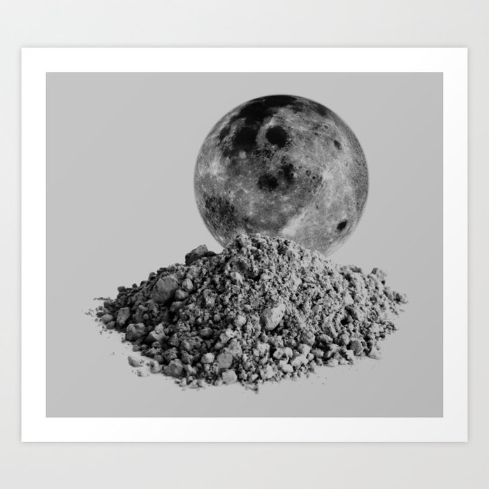 moon & earth Art Print
