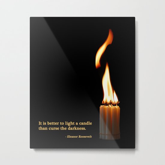 A Candle Against The Dark Metal Print
