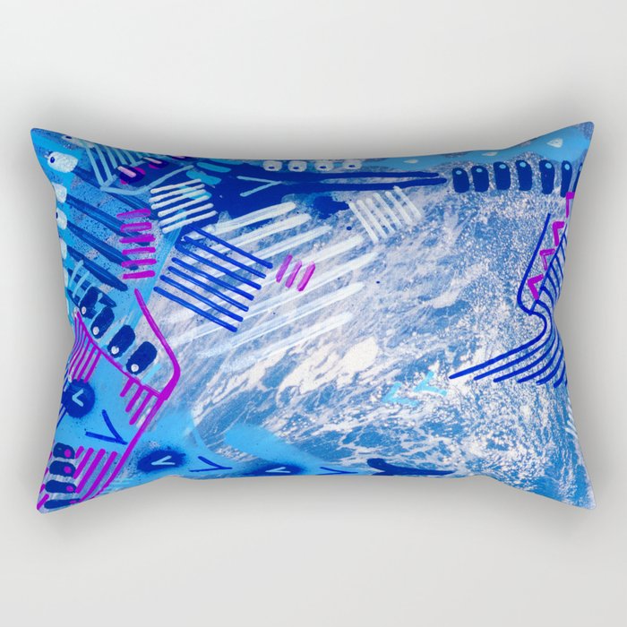 Wave Blue II Rectangular Pillow