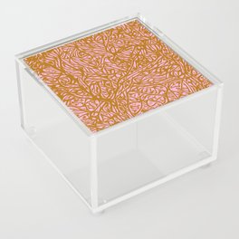 Summer Saffron - Warm Earth Color Abstract Botanical Nature Acrylic Box