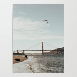 flying kites / san francisco, ca Poster