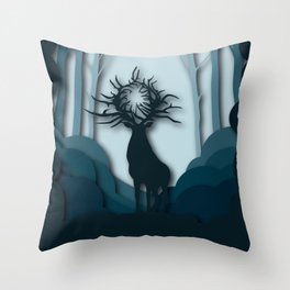 The stag Throw Pillow
