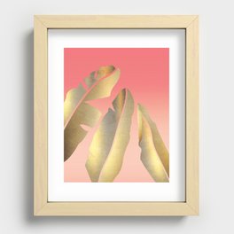 Shining Banana Leaves Recessed Framed Print