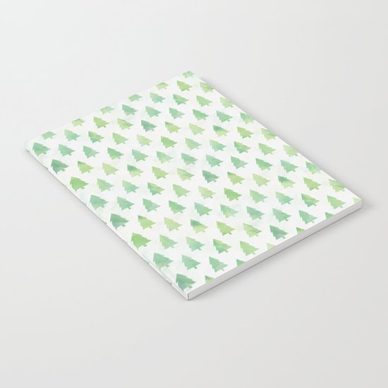 Simple Pine Tree Forest Pattern Notebook