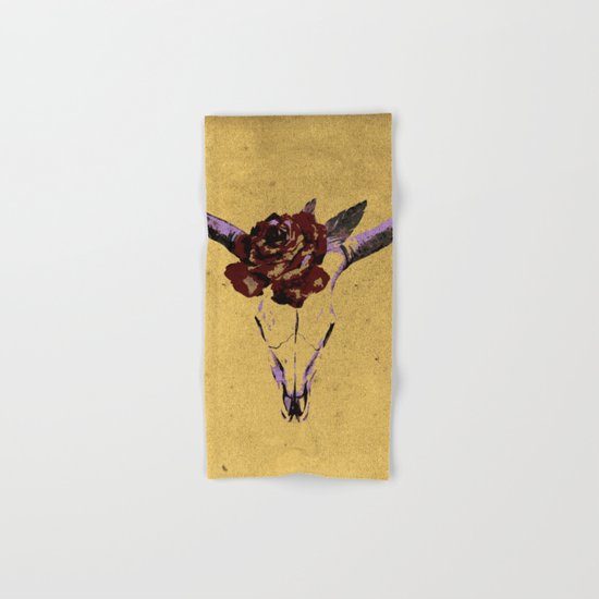 Grunge Animal Skull Hand & Bath Towel