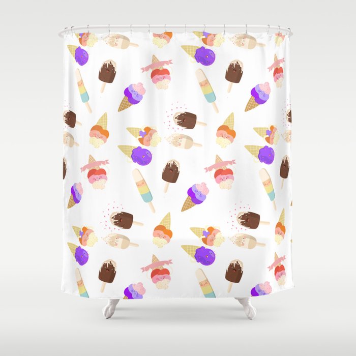  ice cream pattern Shower Curtain