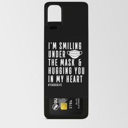 Teacher Smiling Under Mask Hugging In Heart Android Card Case