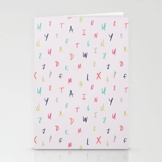 Bright Letters Stationery Cards
