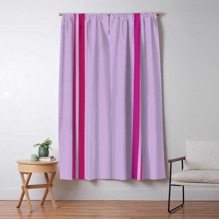 Girly Stripes Blackout Curtain By Retrorocket Society6