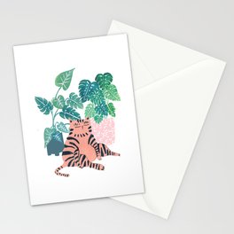 Fat Plant Kitty Stationery Card