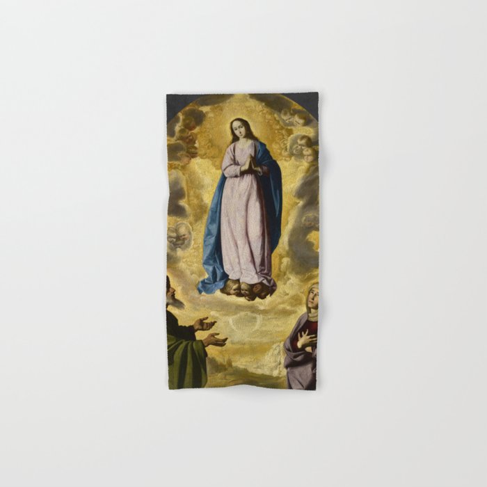 The Immaculate Conception with Saint Joachim and Saint Anne by Francisco de Zurbaran Hand & Bath Towel