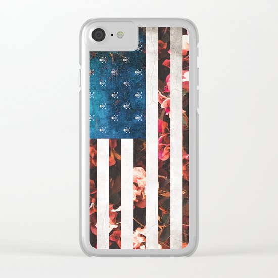 Skulls and Roses Clear iPhone Case